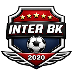 inter bakersfield logo of red shiled with soccer ball