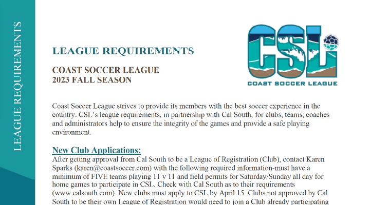 Image of Fall 2023 Rules