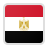 Flag of Egypt with three horizontal stripes: red on top, white in the middle with a gold eagle emblem, and black at the bottom.
