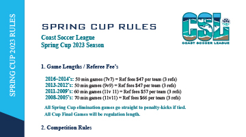 Image of Spring Cup 2023 Rules